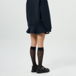 GANNI Heavy Fleece Mini Skirt – Navy