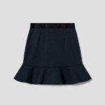 GANNI Heavy Fleece Mini Skirt – Navy
