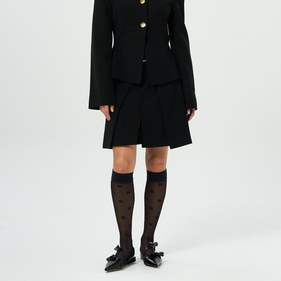 GANNI Light Twill Suiting Skirt – Black