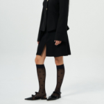 GANNI Light Twill Suiting Skirt – Black