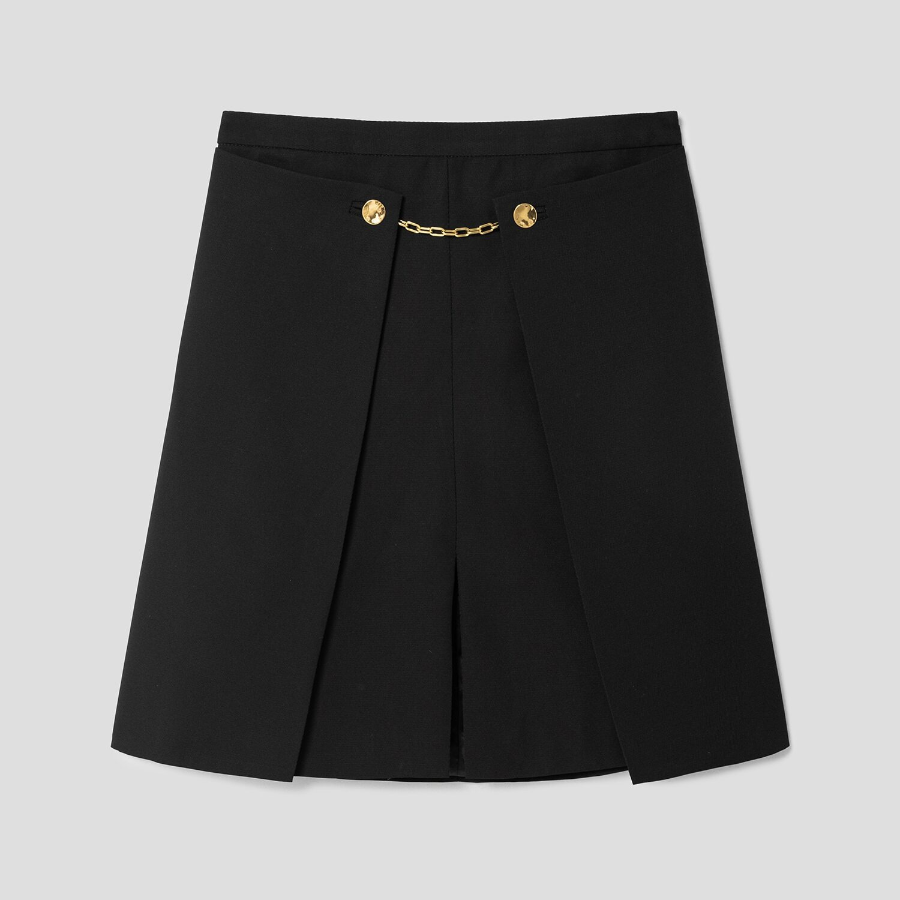 GANNI Light Twill Suiting Skirt – Black