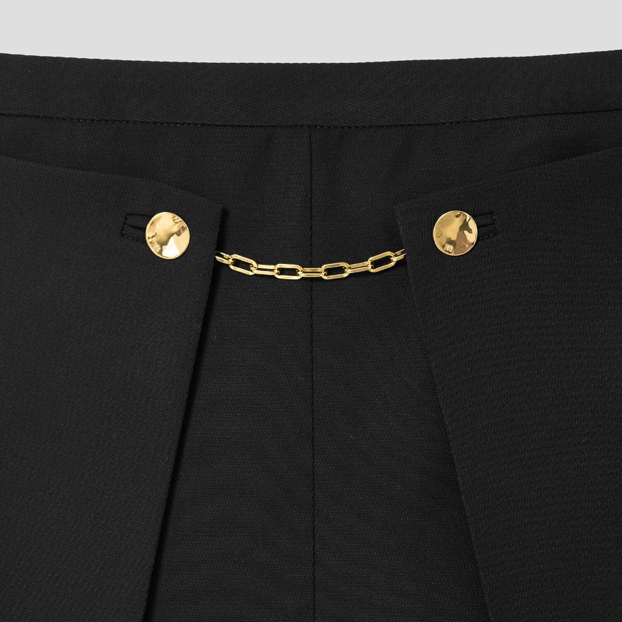 GANNI Light Twill Suiting Skirt – Black