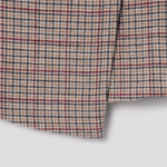 GANNI Check Wool Mix Wrap Mini Skirt – Beige