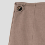 GANNI Drapey Melange Mini Skirt – Beige