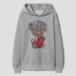 GANNI [EXCLUSIVE] Isoli Bear Oversized Hoodie – Ash
