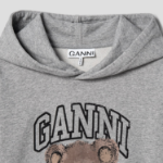 GANNI [EXCLUSIVE] Isoli Bear Oversized Hoodie – Ash