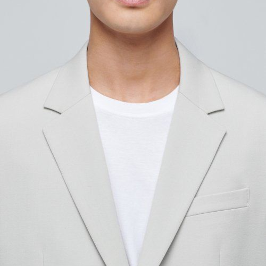 Relaxed Basic Blazer — Dusty Cream