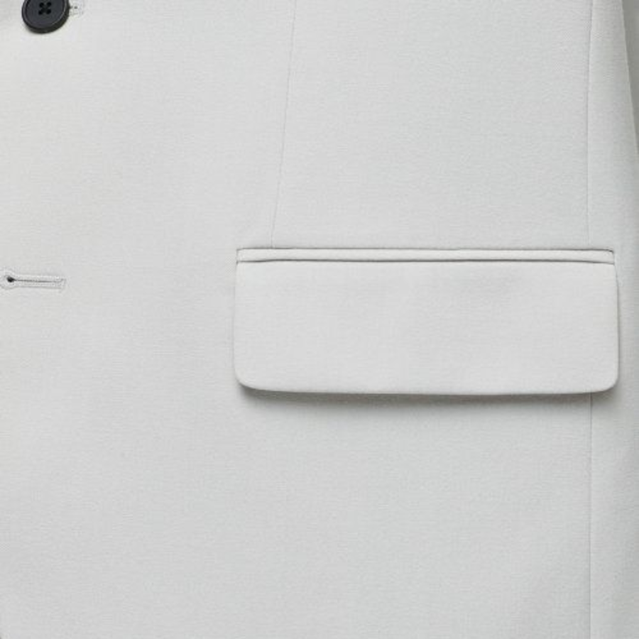 Relaxed Basic Blazer — Dusty Cream