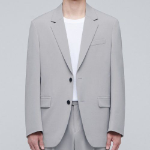 Lightweight Relaxed Basic Blazer — Light Grey