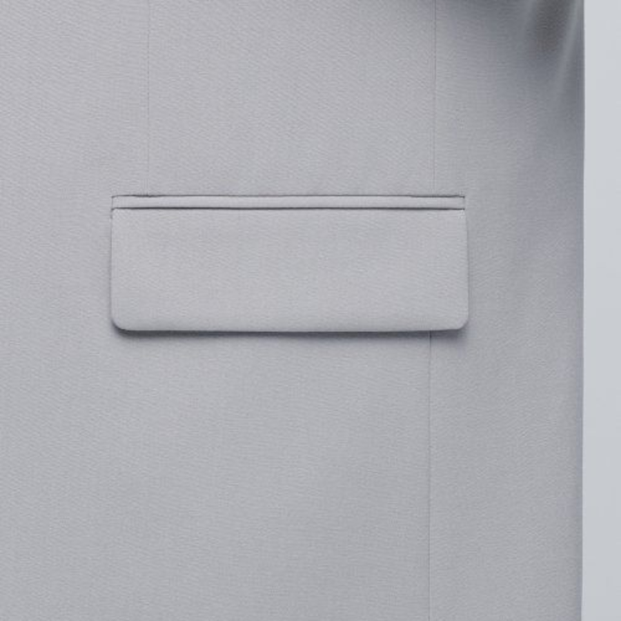 Lightweight Relaxed Basic Blazer — Light Grey