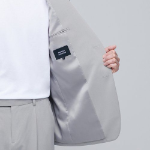 Lightweight Relaxed Basic Blazer — Light Grey