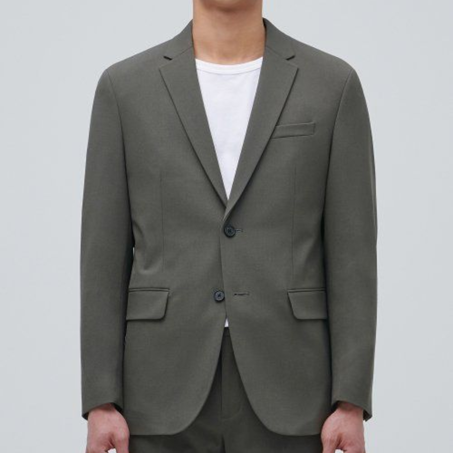 Lightweight Basic Blazer — Dusty Khaki