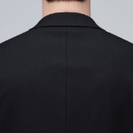 Relaxed Basic Wool Blazer — Black