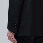 Relaxed Basic Wool Blazer — Black
