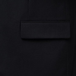 Relaxed Basic Wool Blazer — Black