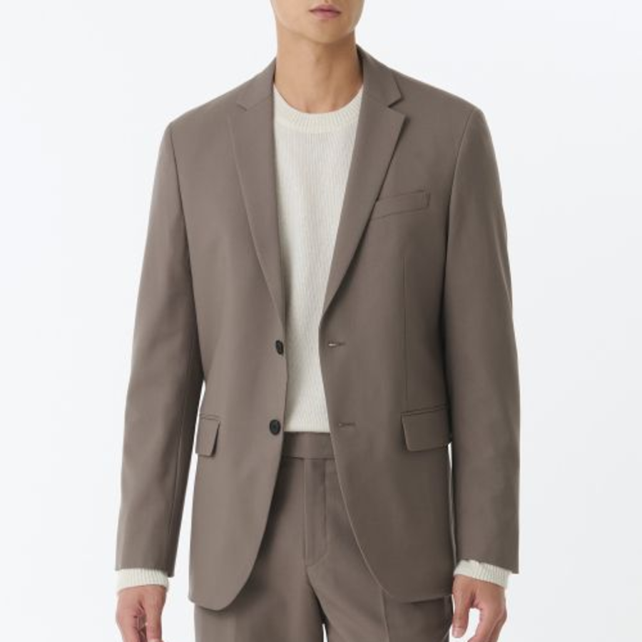 Basic Wool Blazer — Dusty Beige