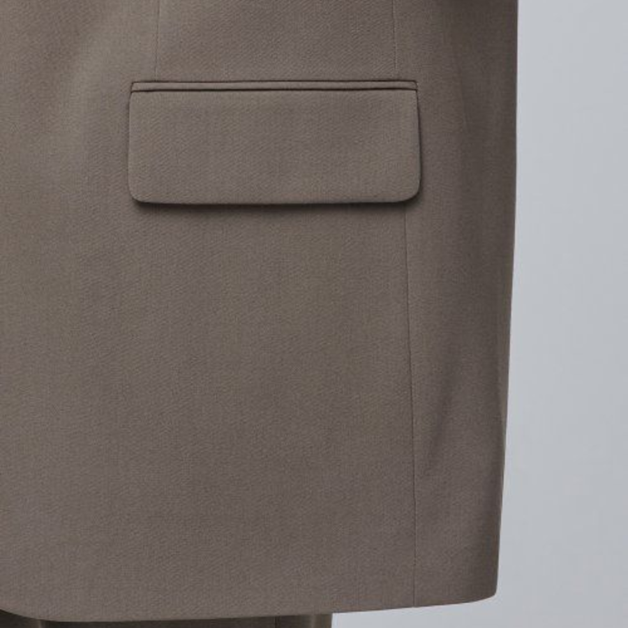 Daddy Shoulder Oversized Blazer — Dusty Beige