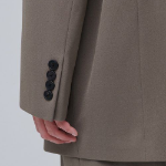 Daddy Shoulder Oversized Blazer — Dusty Beige