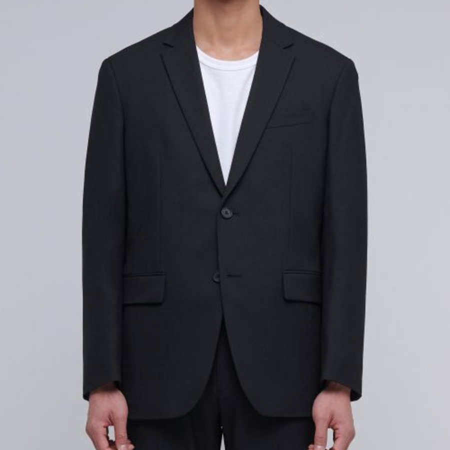 Basic Wool Blazer — Black