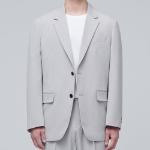 Relaxed Basic Blazer — Light Grey