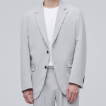 Relaxed Basic Blazer — Light Grey