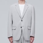 Relaxed Basic Blazer — Light Grey