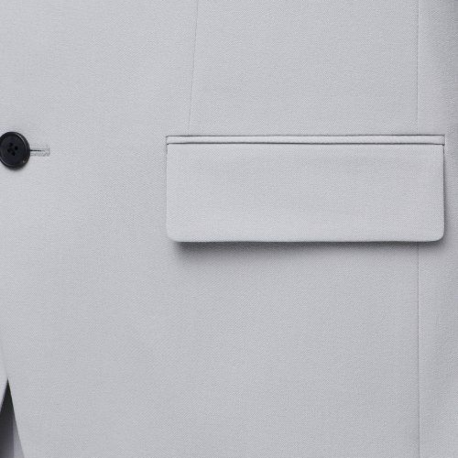 Relaxed Basic Blazer — Light Grey