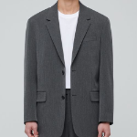 Oversized Blazer — Medium Gray