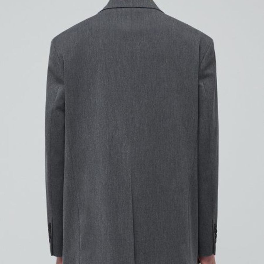 Oversized Blazer — Medium Gray