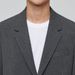 Oversized Blazer — Medium Gray