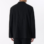 Crinkle Relaxed Blazer — Black