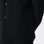 Crinkle Relaxed Blazer — Black