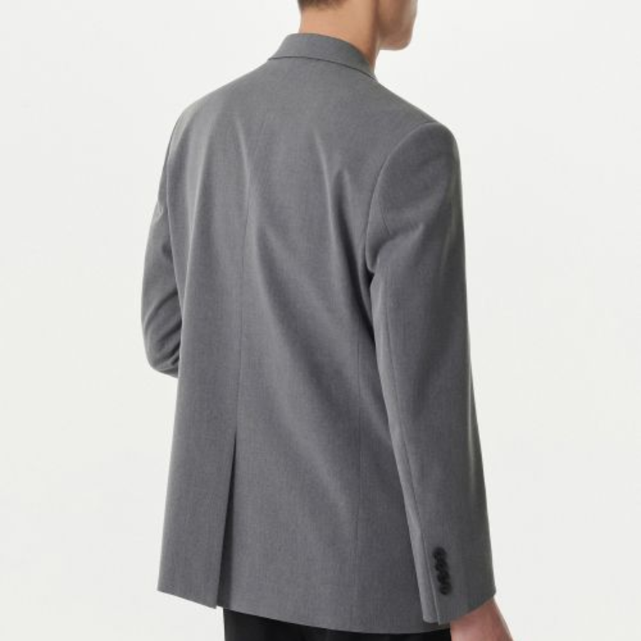 Relaxed Basic Blazer — Grey