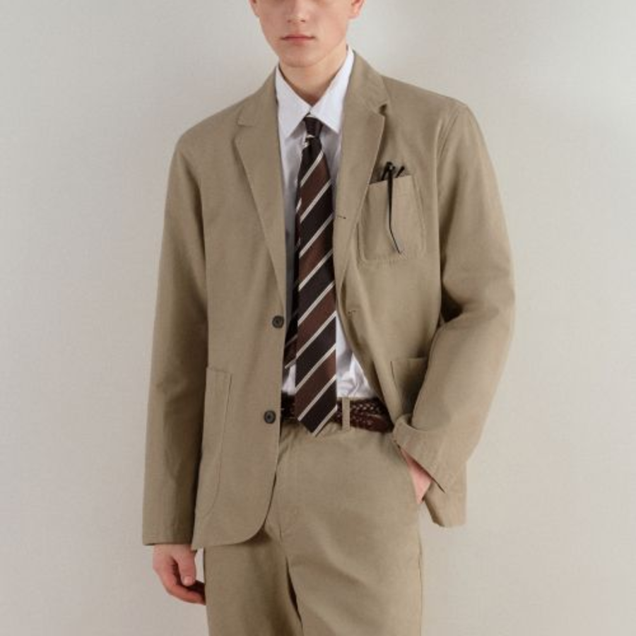 City Workers Cotton Blazer — Beige