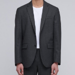Basic Wool Blazer — Charcoal Gray