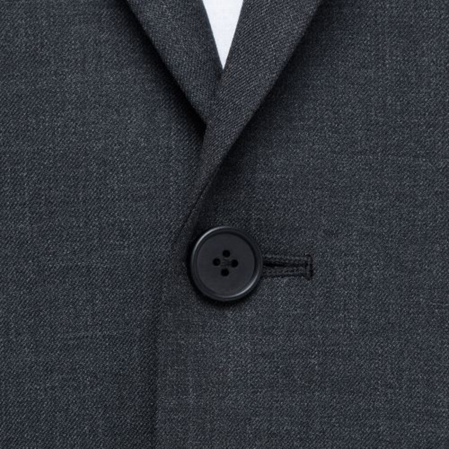 Basic Wool Blazer — Charcoal Gray