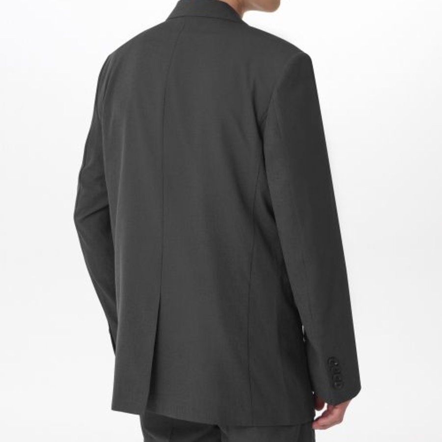 Cool Touch Relaxed Basic Blazer — Gunmetal