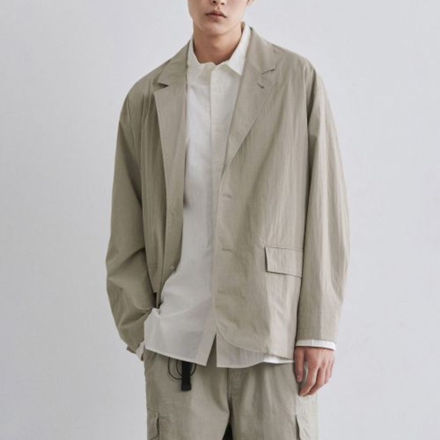 City Leisure CN Loose Fit Blazer — Grayish Beige