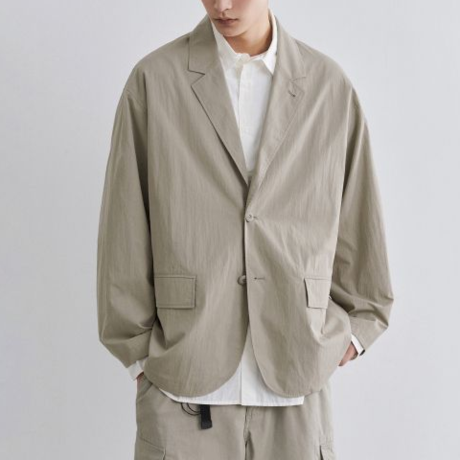 City Leisure CN Loose Fit Blazer — Grayish Beige