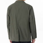 Back Satin Out Pocket Blazer — Khaki