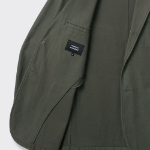 Back Satin Out Pocket Blazer — Khaki