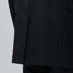 Wool Blend Relaxed Basic Blazer — Black