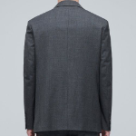 Basic Wool Blazer — Medium Grey