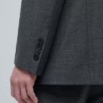 Basic Wool Blazer — Medium Grey