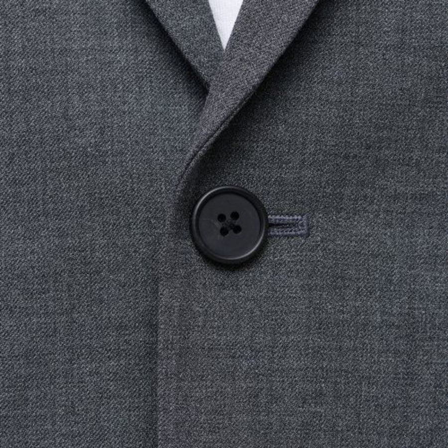 Basic Wool Blazer — Medium Grey