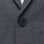 Basic Wool Blazer — Medium Grey