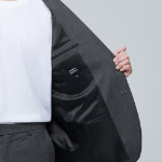 Basic Wool Blazer — Medium Grey