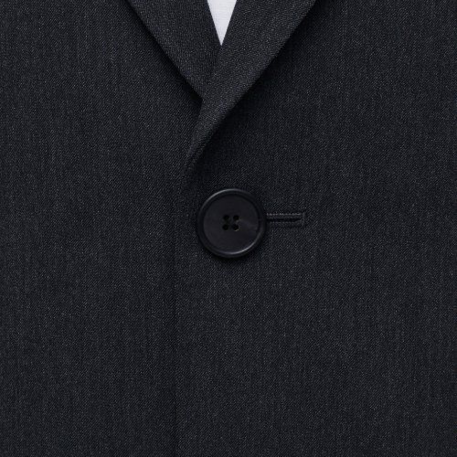 Daddy Shoulder Oversized Blazer — Charcoal Grey