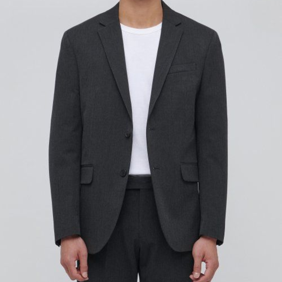 Basic Blazer — Charcoal Grey