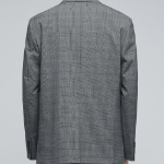 Glen Check Basic Blazer — Medium Grey